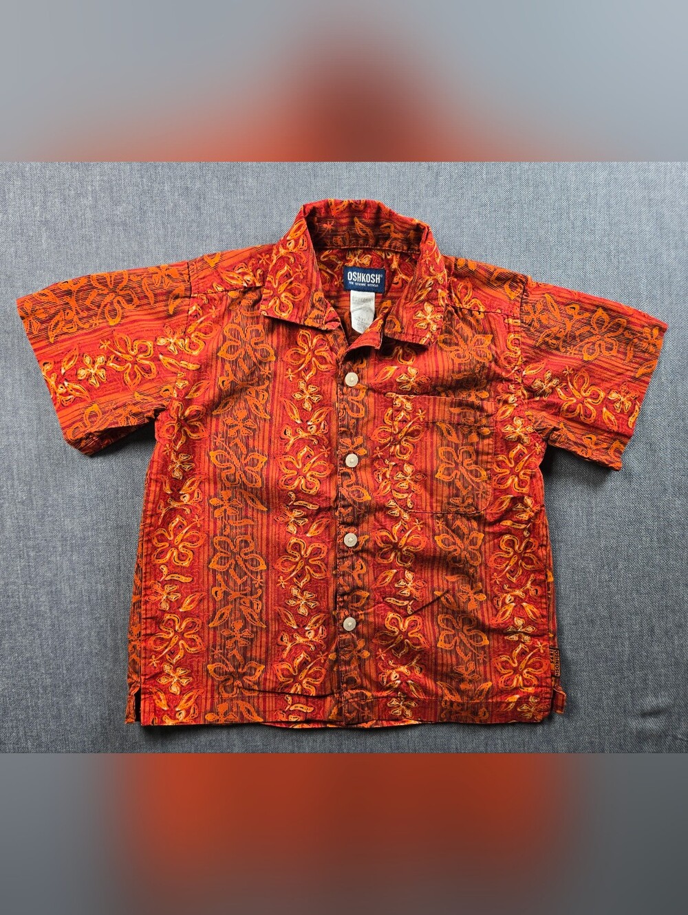 OshKosh B'gosh Red & Orange Floral Button-Down Shirt